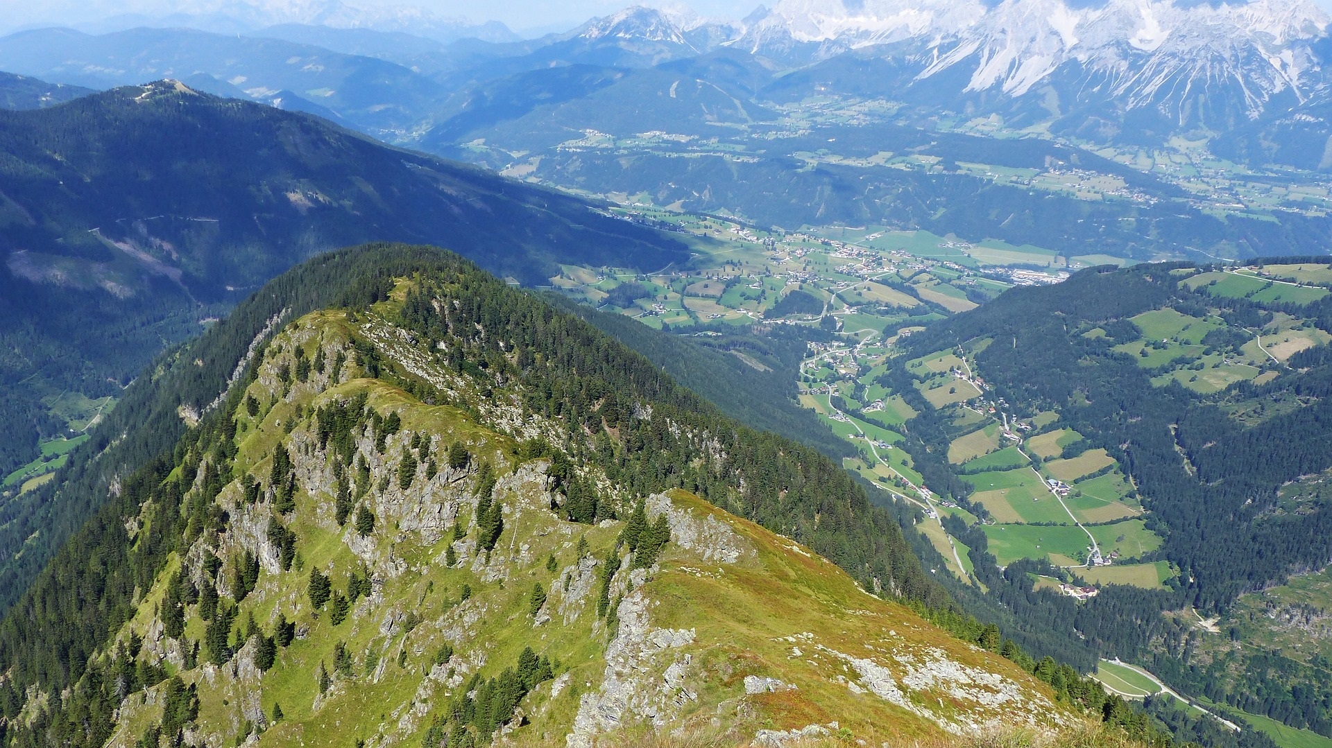 Een berglandschap in Oostenrijk
